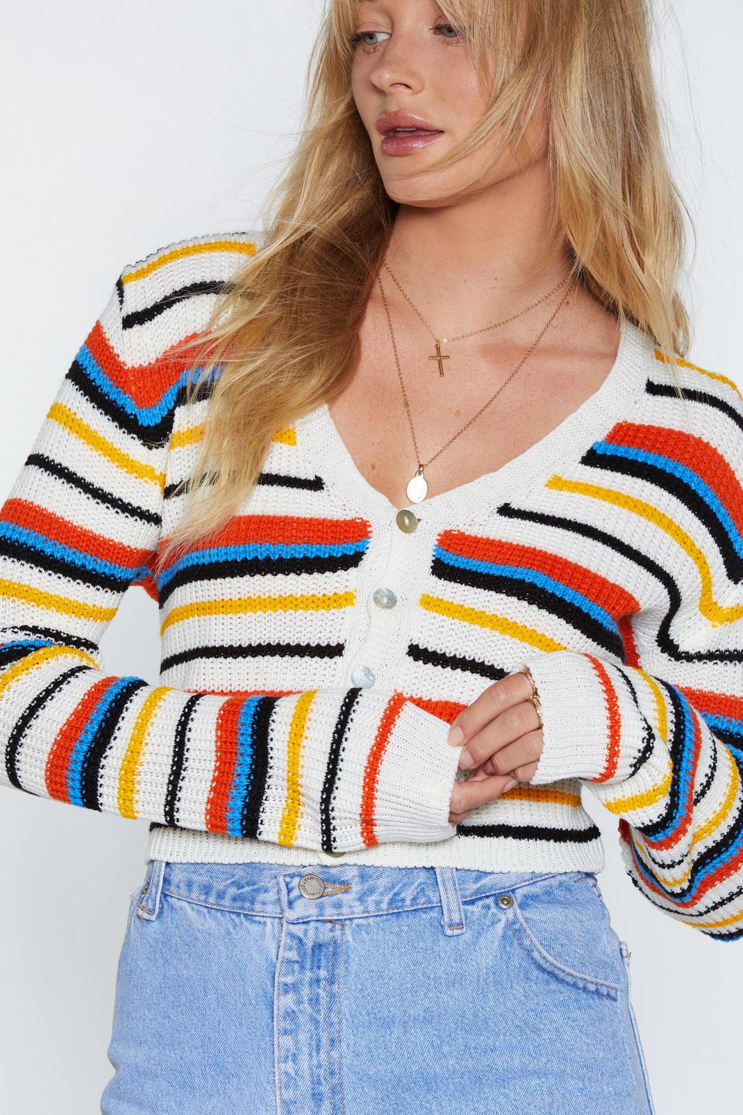 I'll Be Just Line Striped Cardigan image number 1