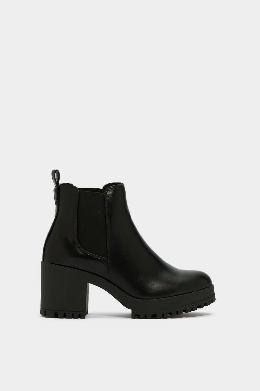 Chunky Block Heel Ankle Boots