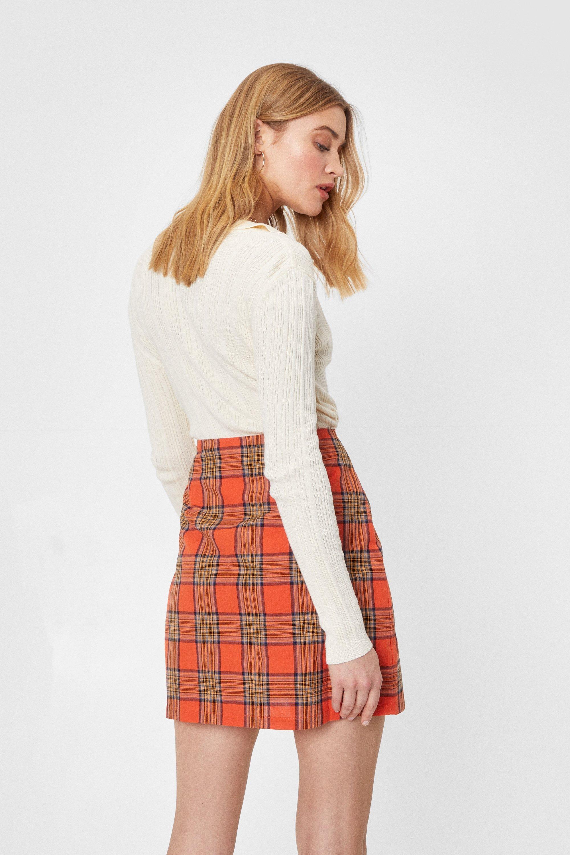 theredthread s half mini skirt bug check スカート