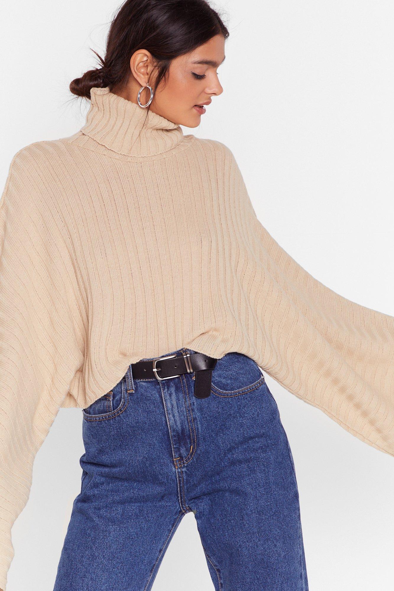 oversized sweater with turtleneck