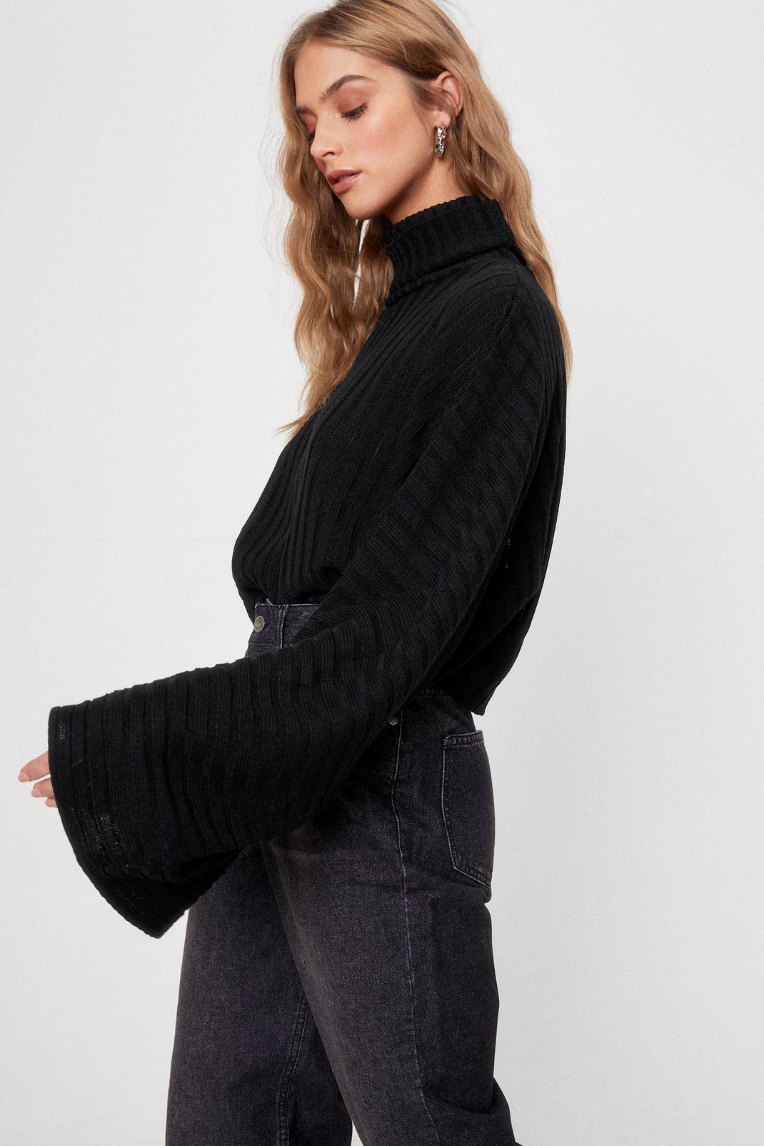Black Call Knit a Day Oversized Jumper image number 1