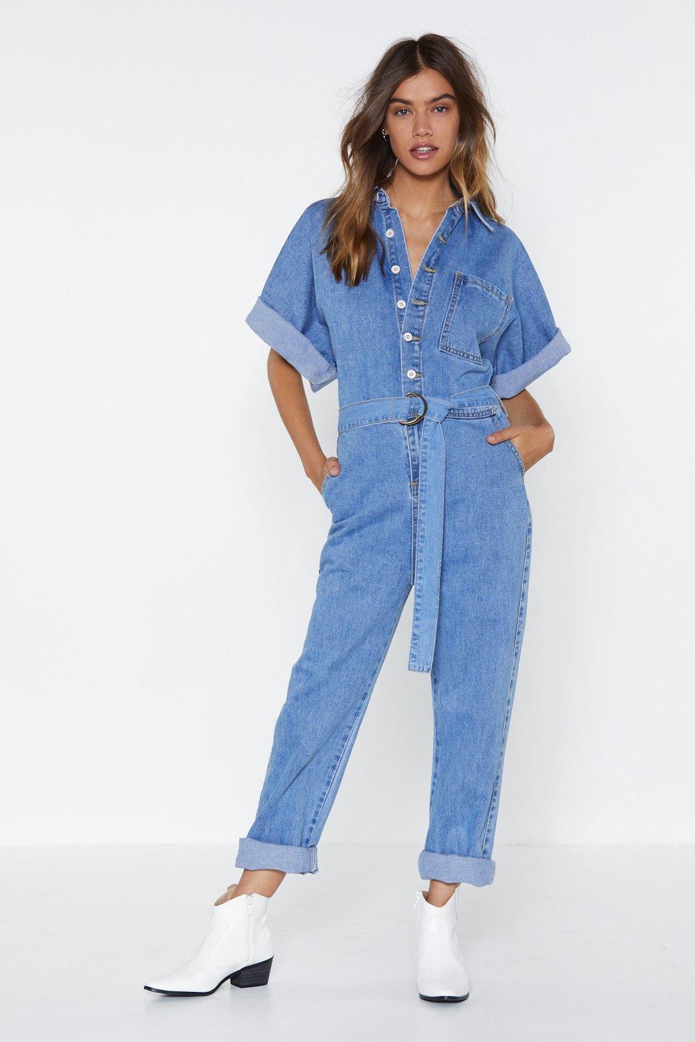 denim boiler suit womens