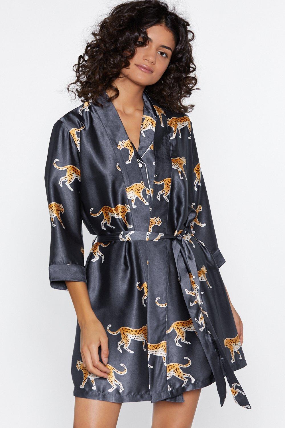 satin kimono dress