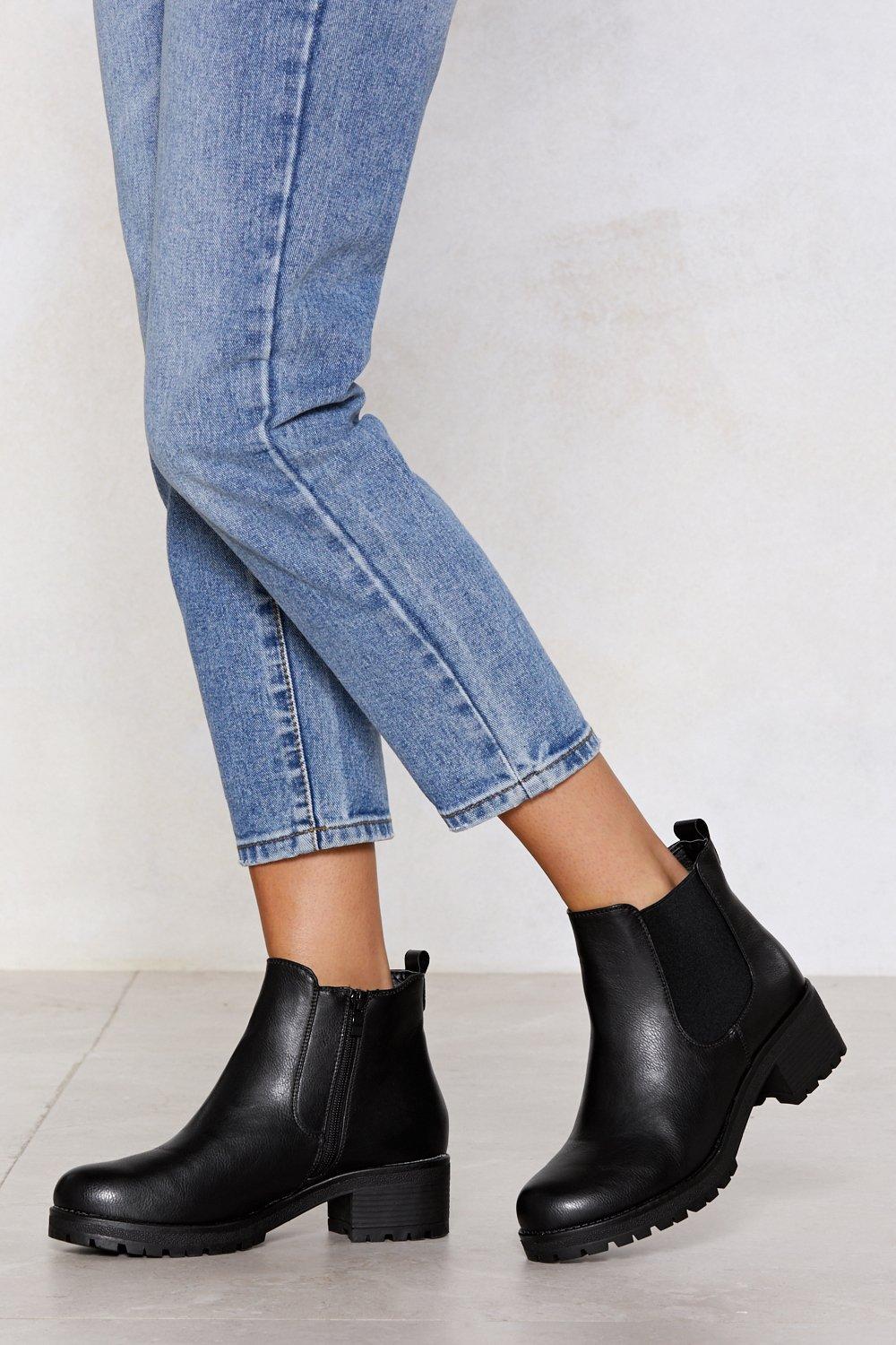 Low Block Heel Chelsea Boot