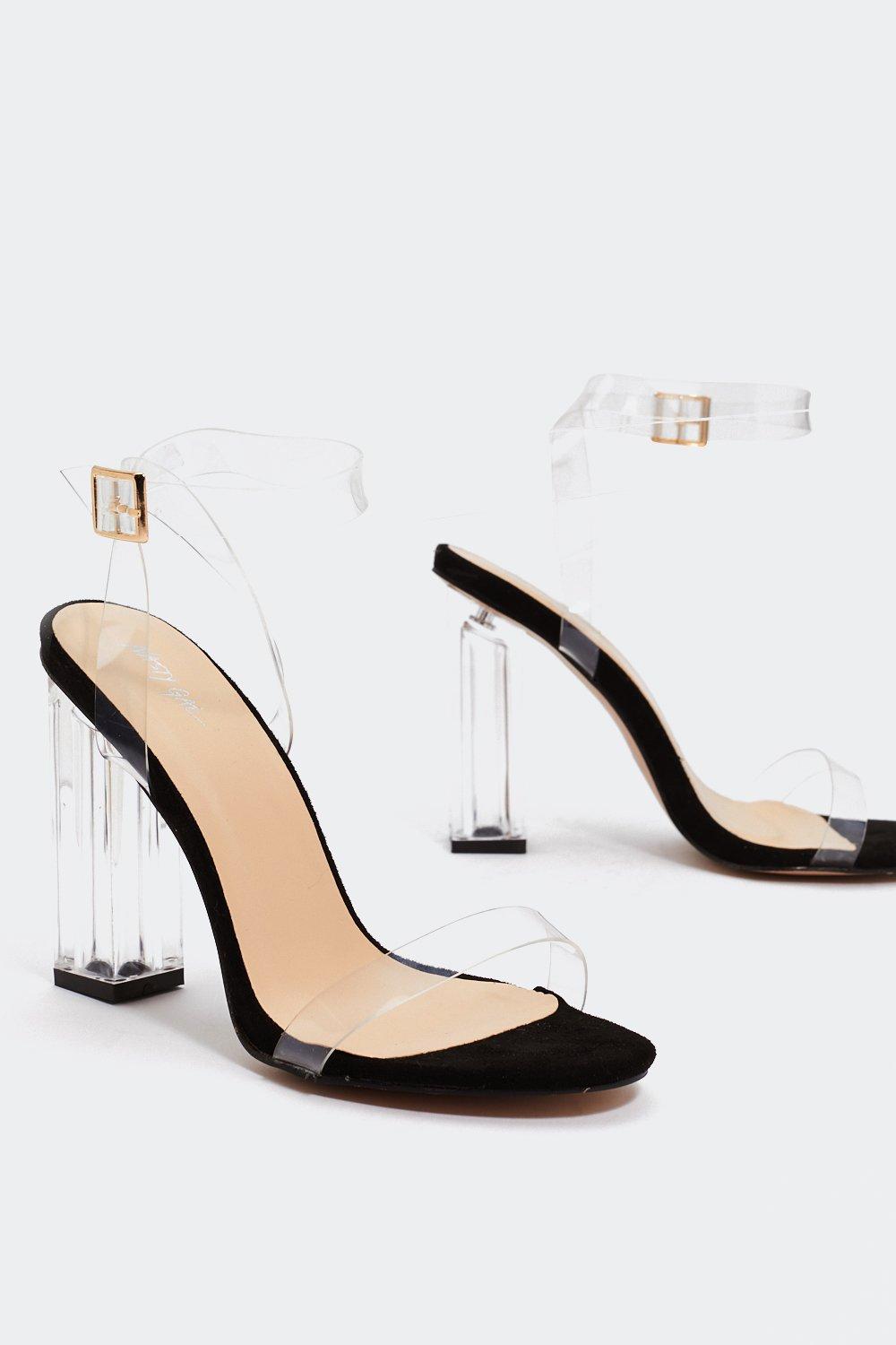 Nasty gal let's be cheap clear heel