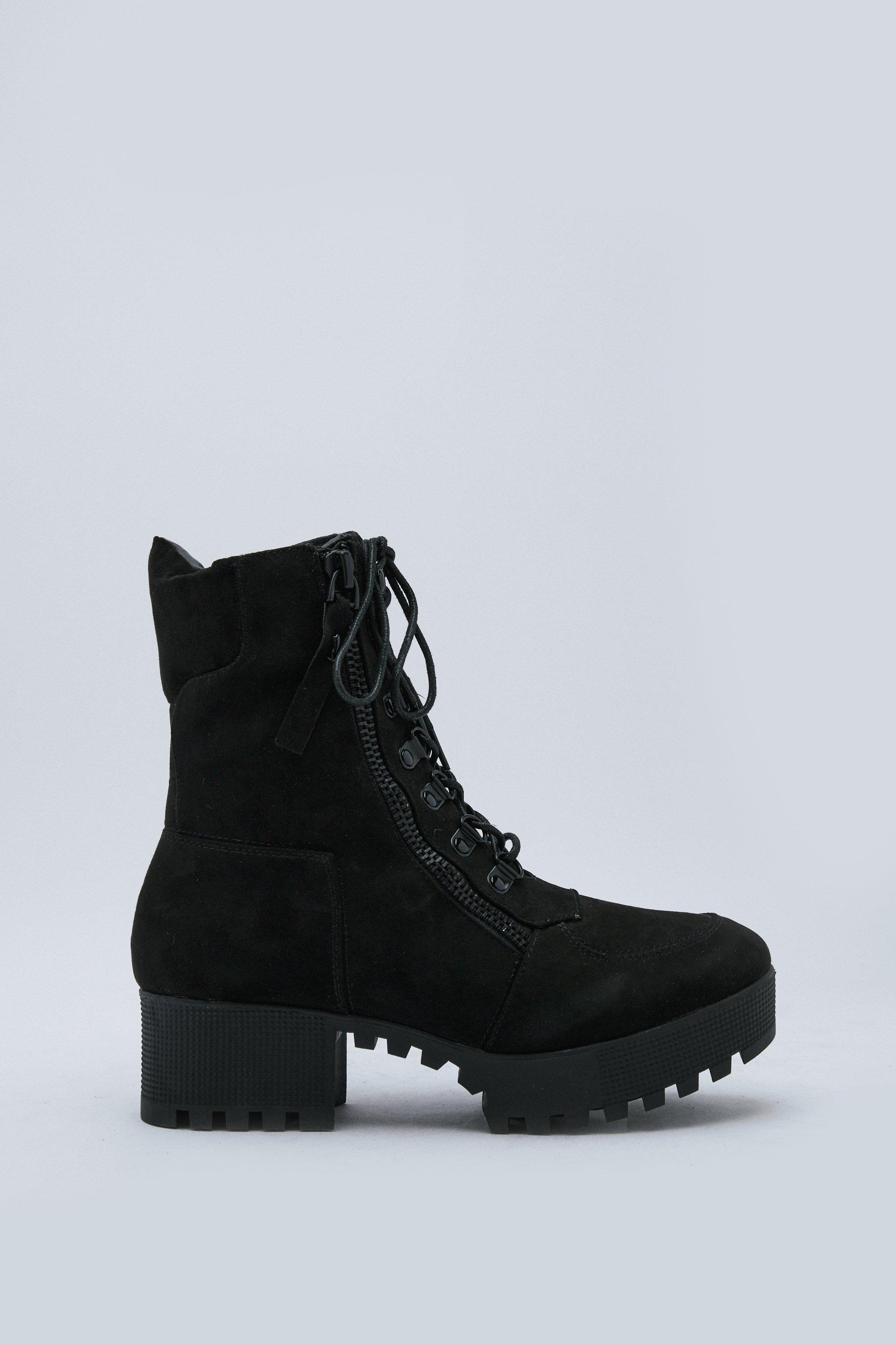 black suede lace up ankle boots