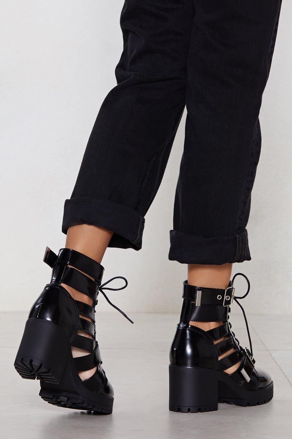 Nasty gal cut out boots hotsell