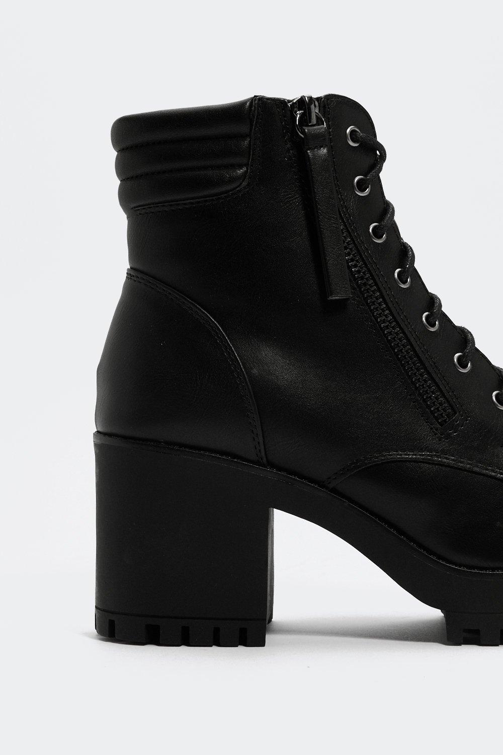 Heeled hot sale moto boots