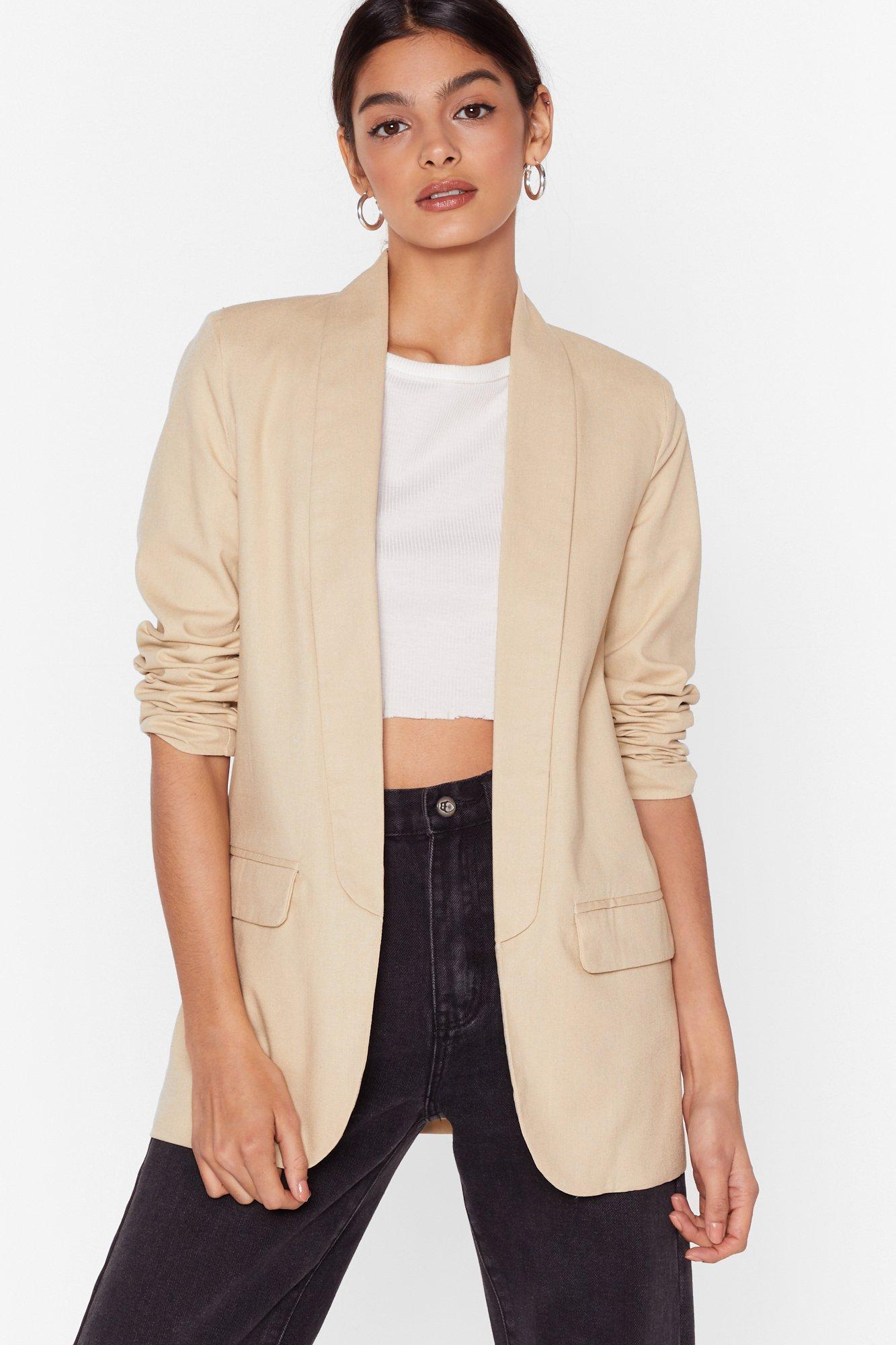 next linen blazer