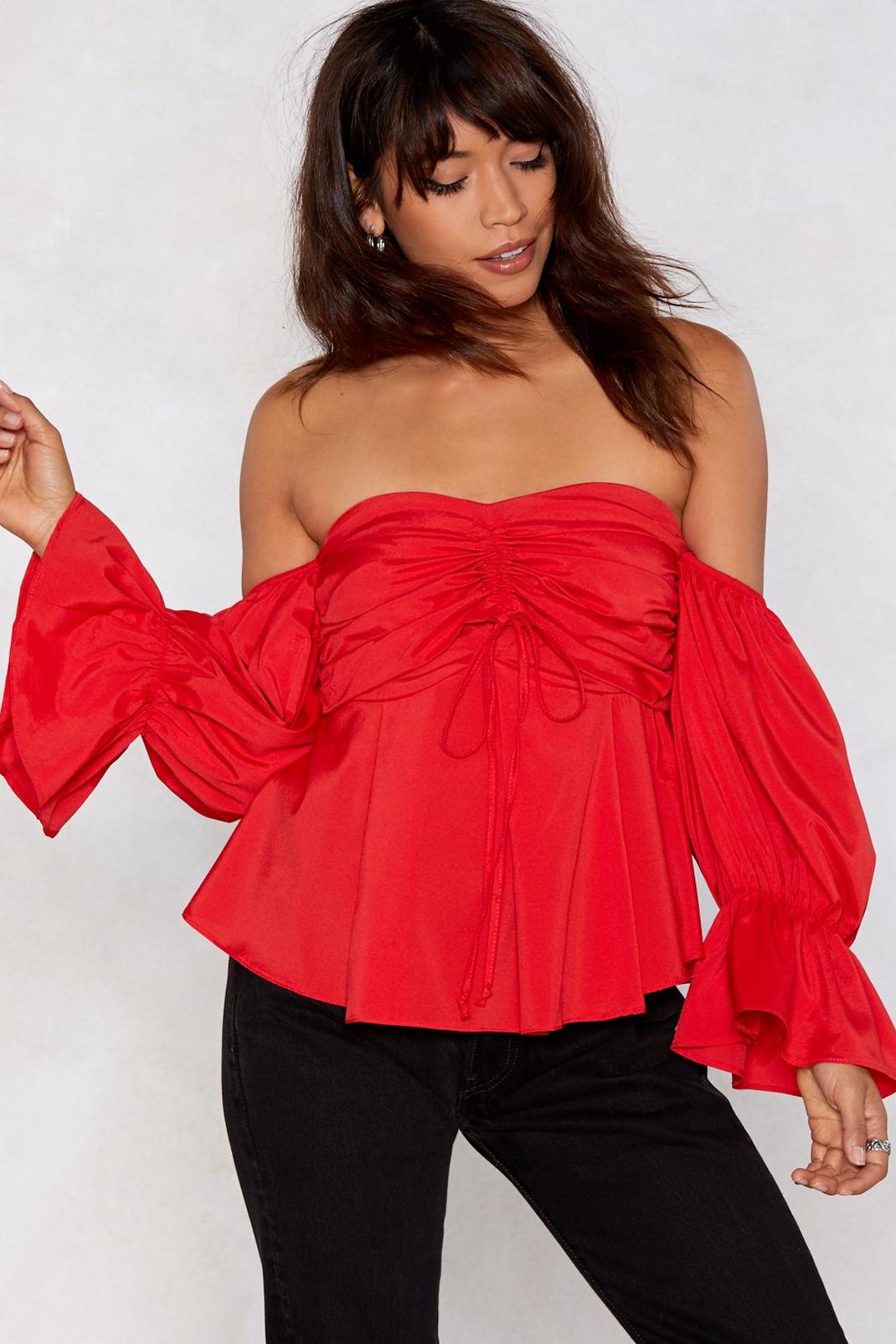 Puff Luck Off-the-Shoulder Top image number 1