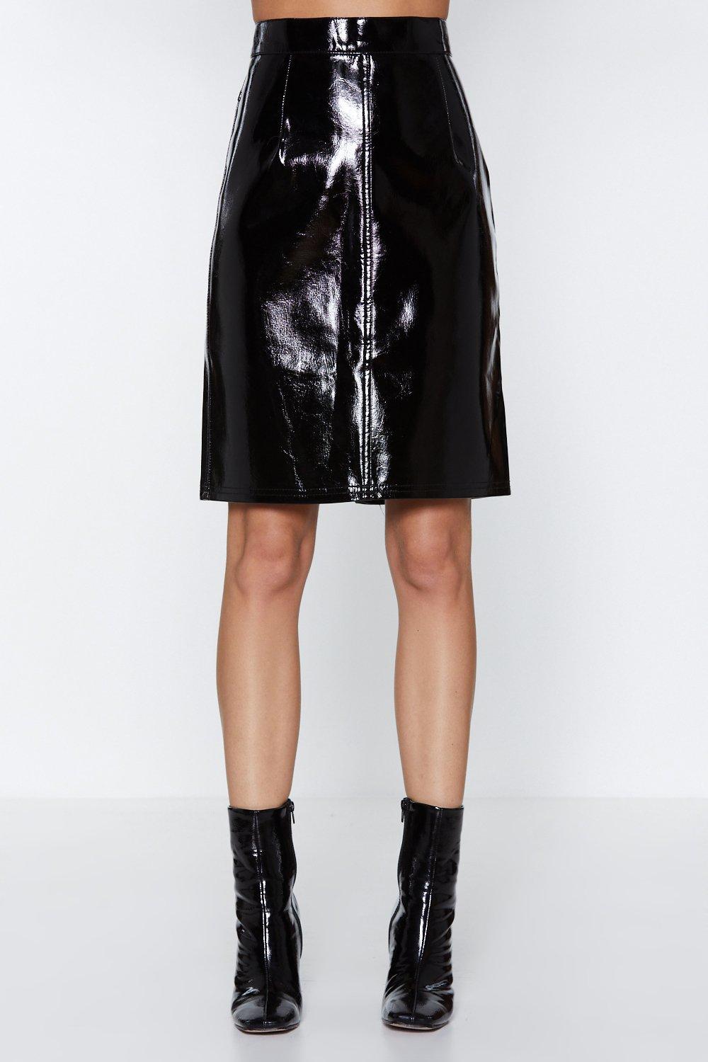 Nasty gal vinyl outlet skirt