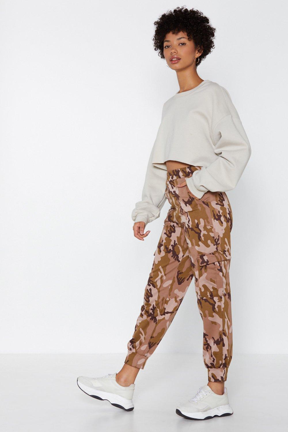 nasty gal camo joggers