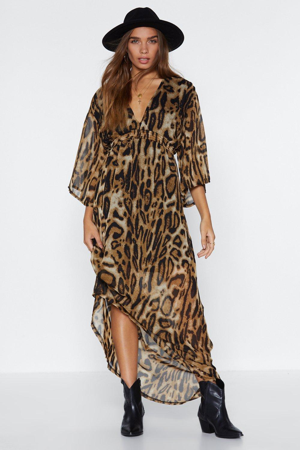 maxi leopard dress