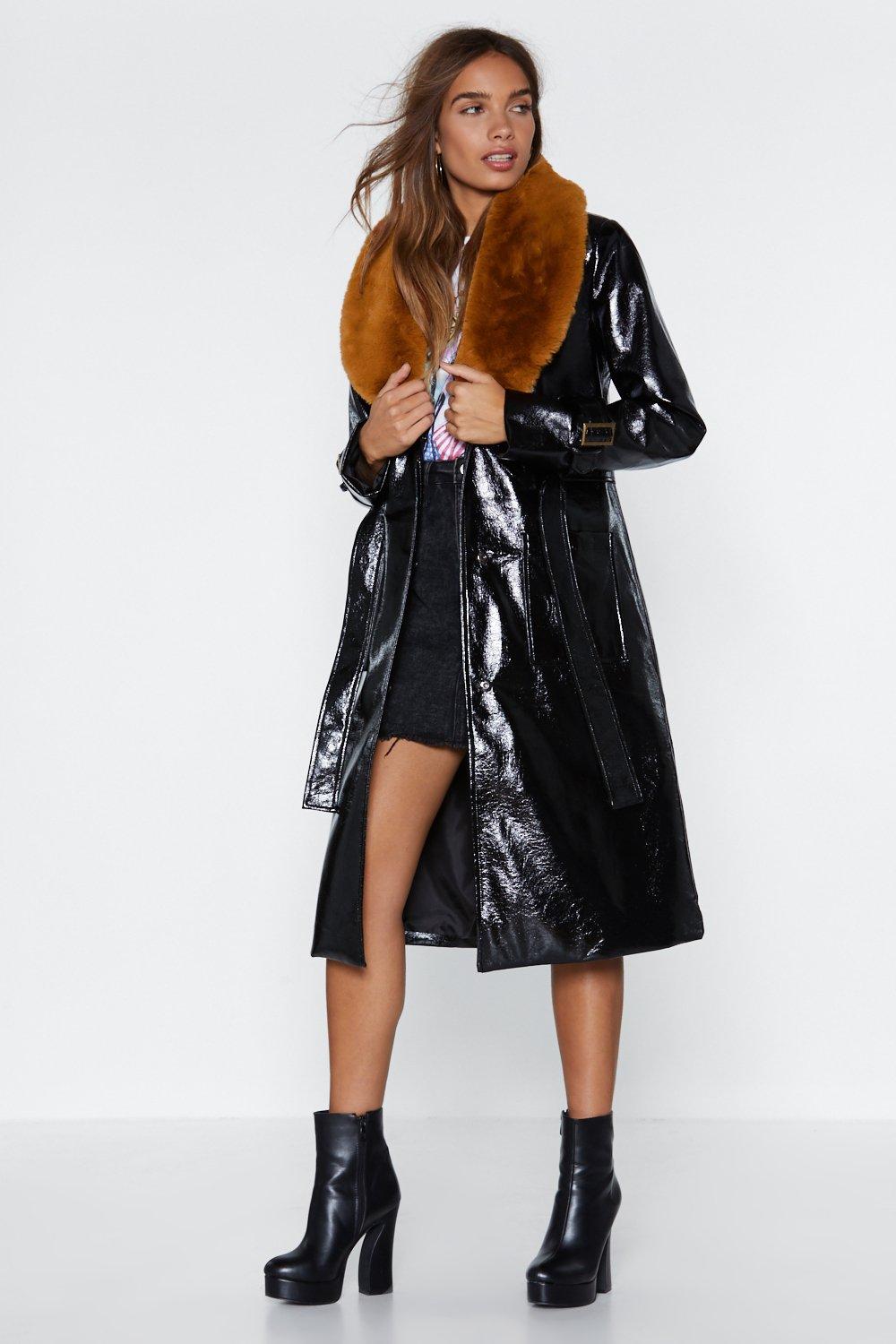 fur trench coat