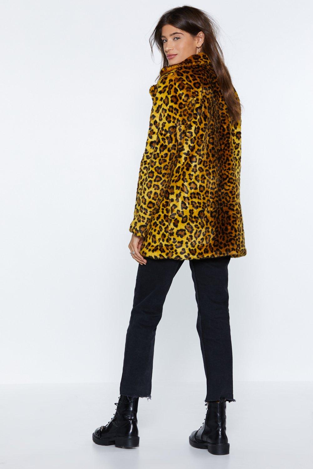 Nasty gal leopard clearance coat