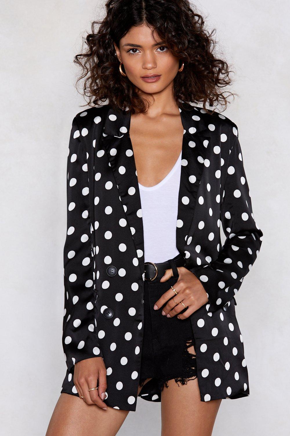 polka dot blazer