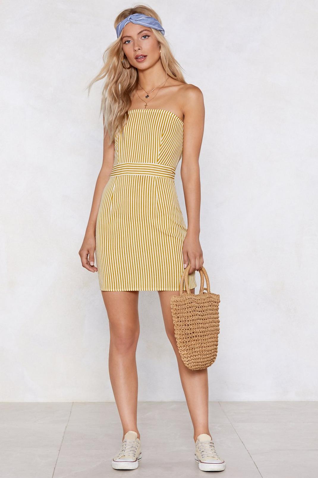 Go With the Bandeau Striped Dress image number 1