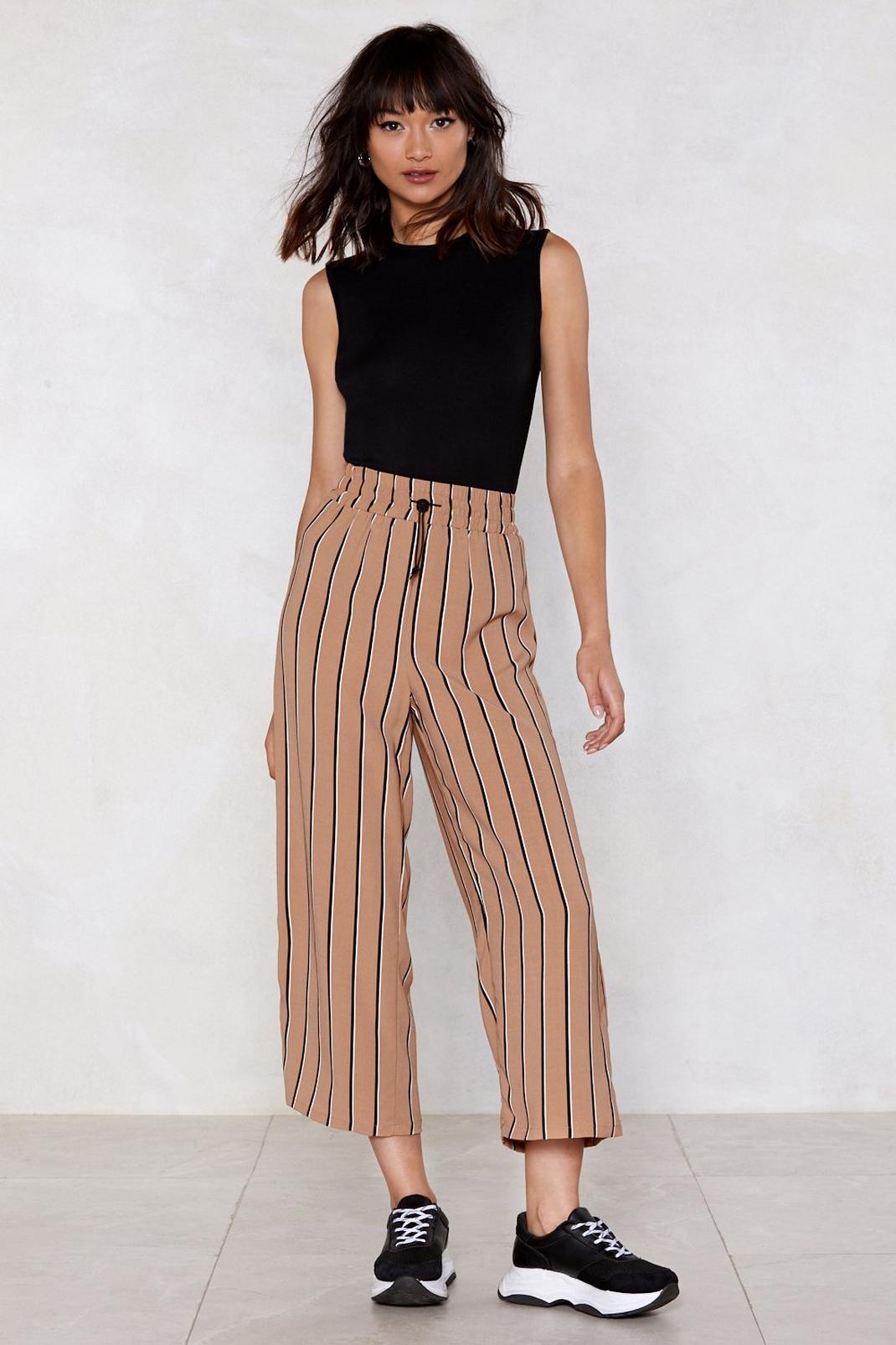 Do What is Stripe Cropped Pants image number 1