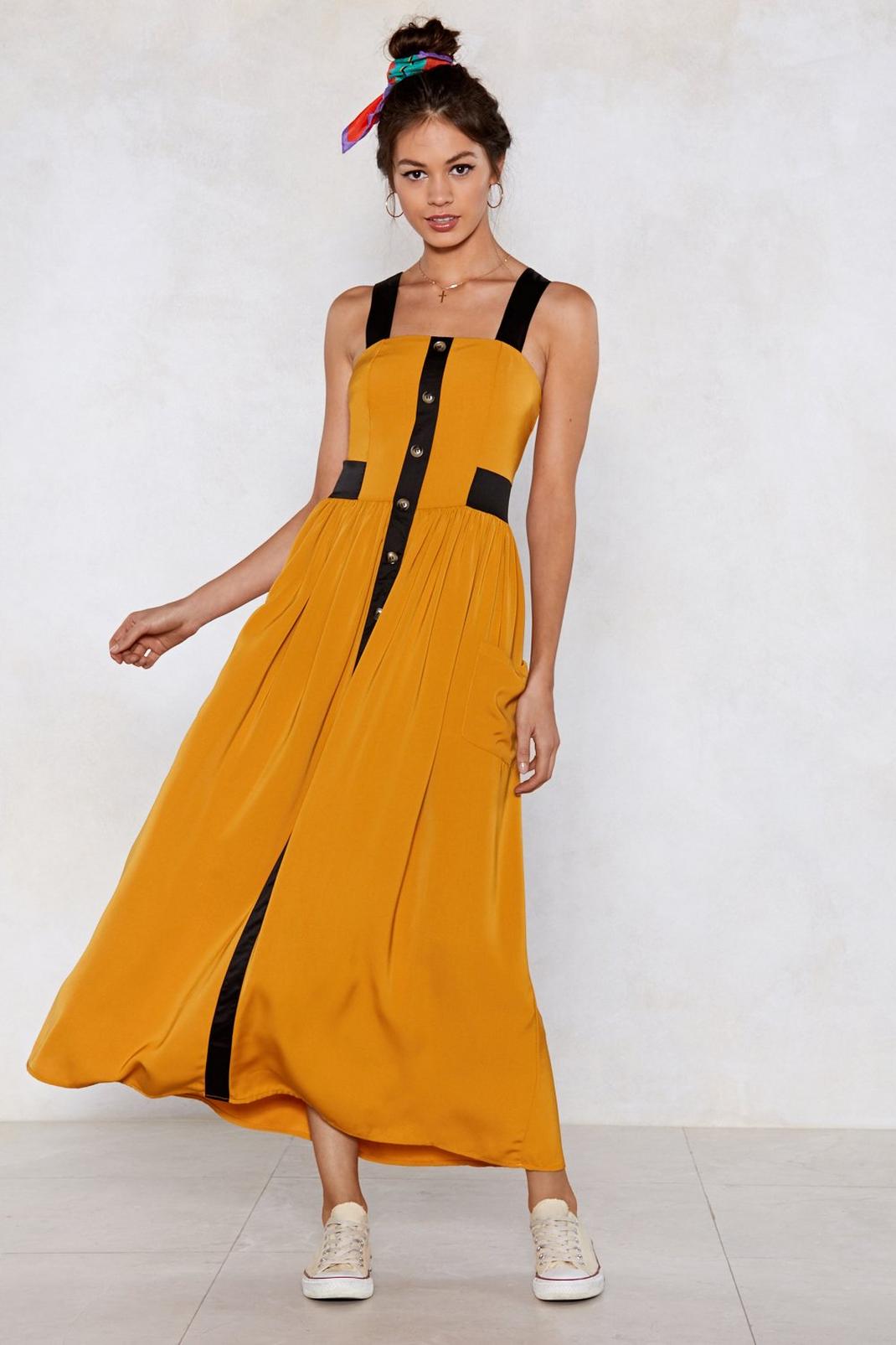 Button the Lookout Maxi Dress image number 1