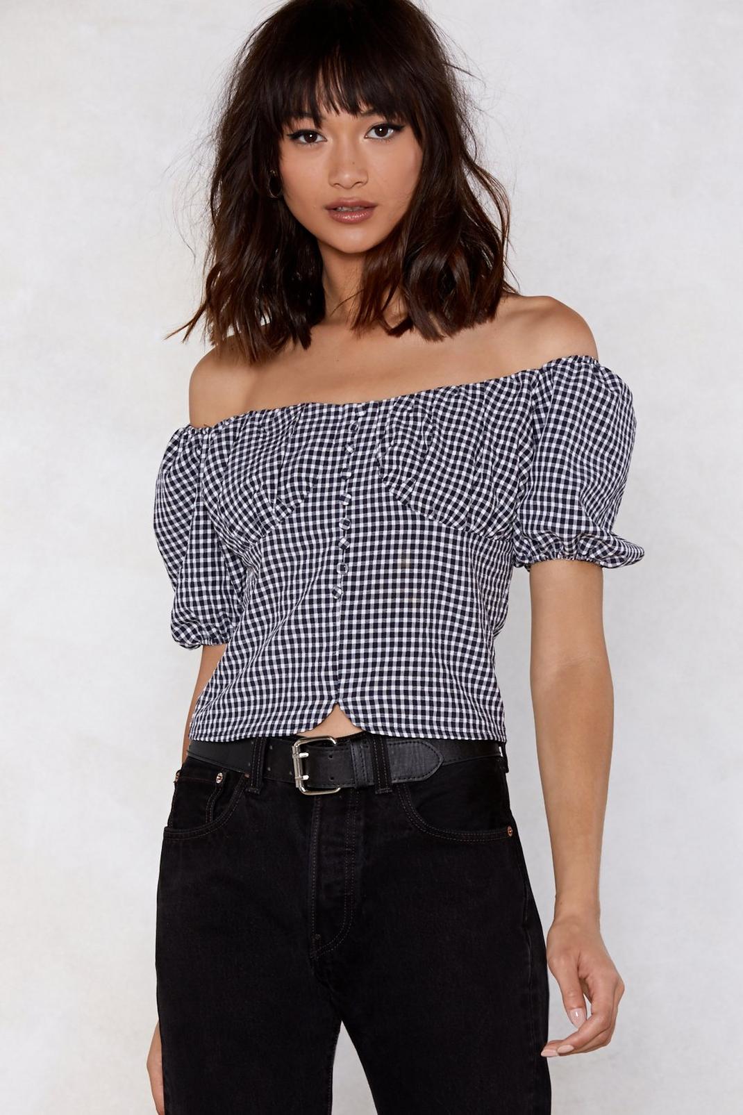 Square Play Hun Gingham Blouse image number 1