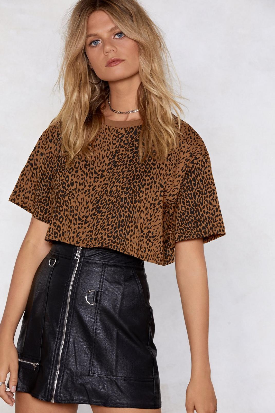 Meow or Never Leopard Tee image number 1