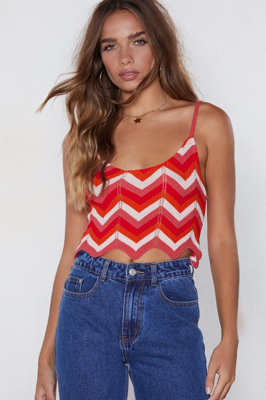 Time Waits for No Chevron Cami Top image number 1