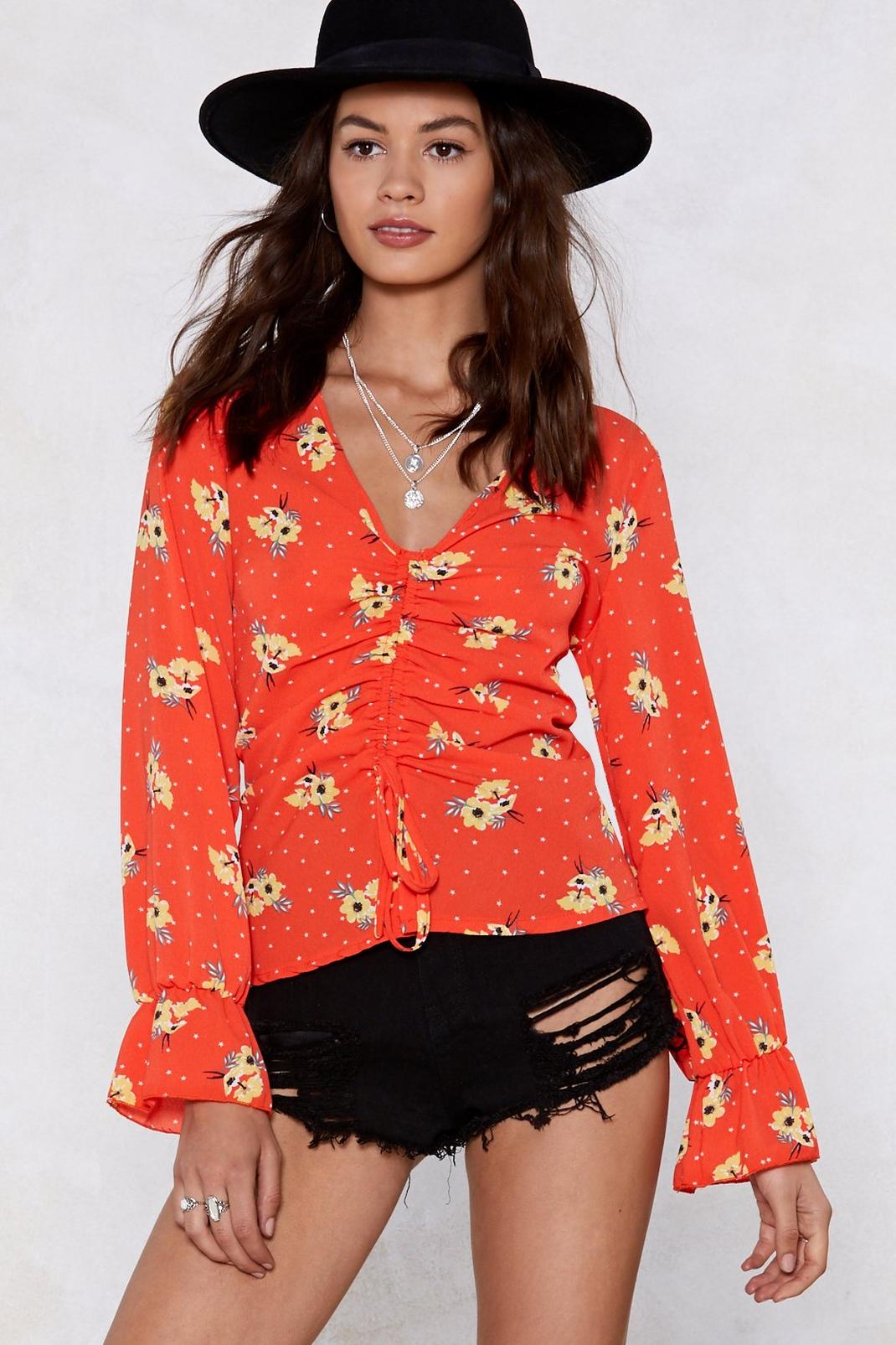 Seedy Bars Floral Blouse image number 1