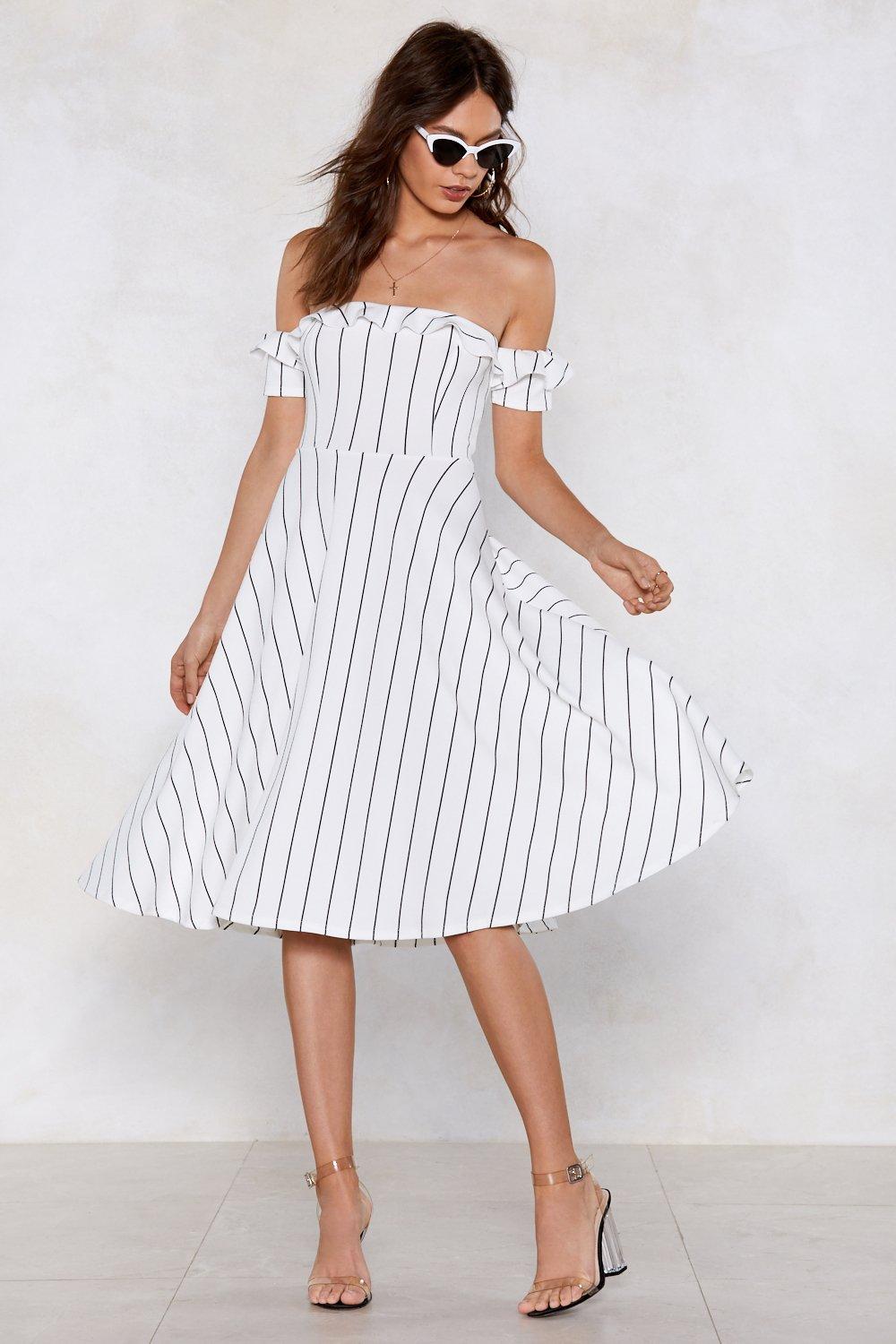 nasty gal white off the shoulder dress