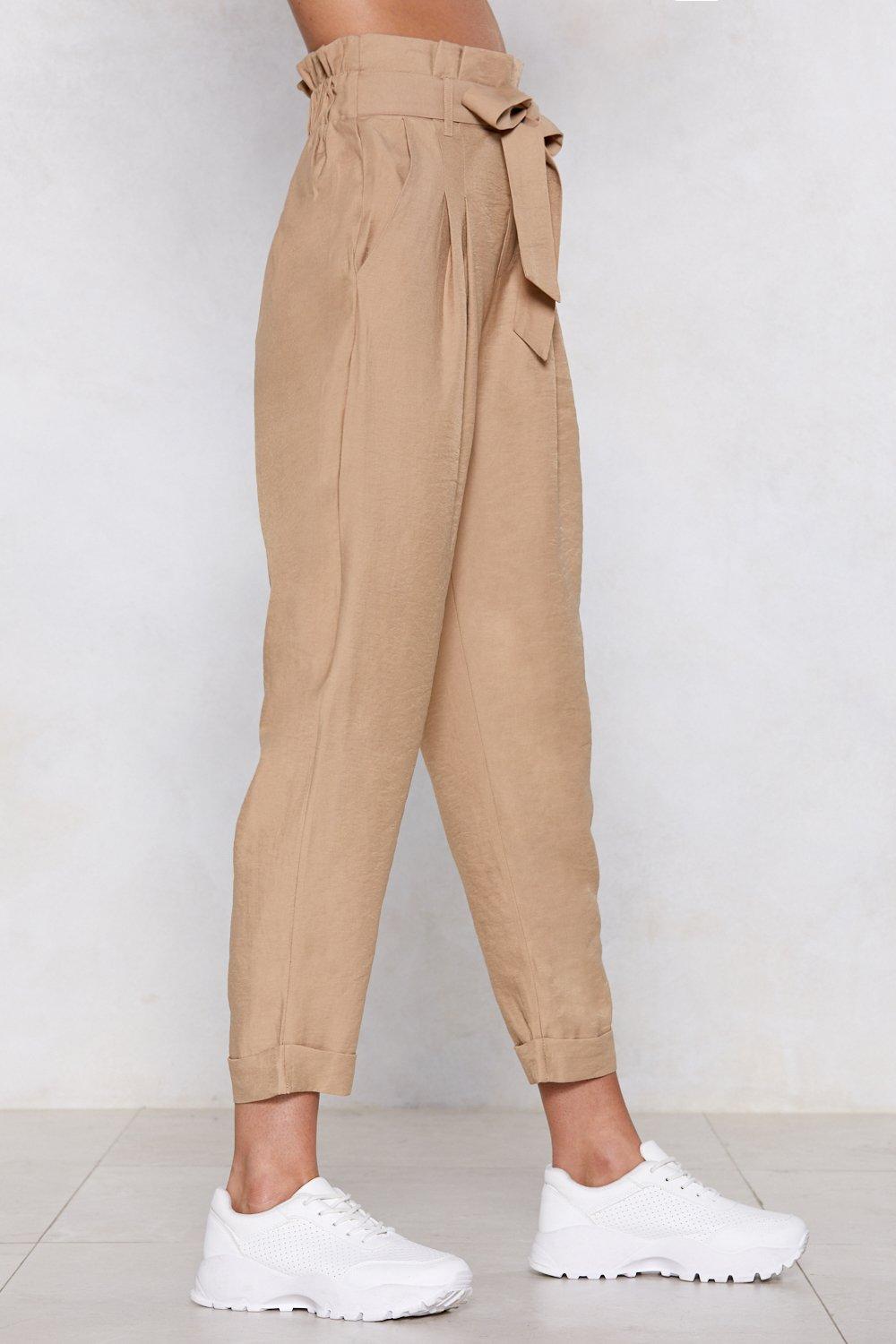 Get In Linen Paperbag Pants