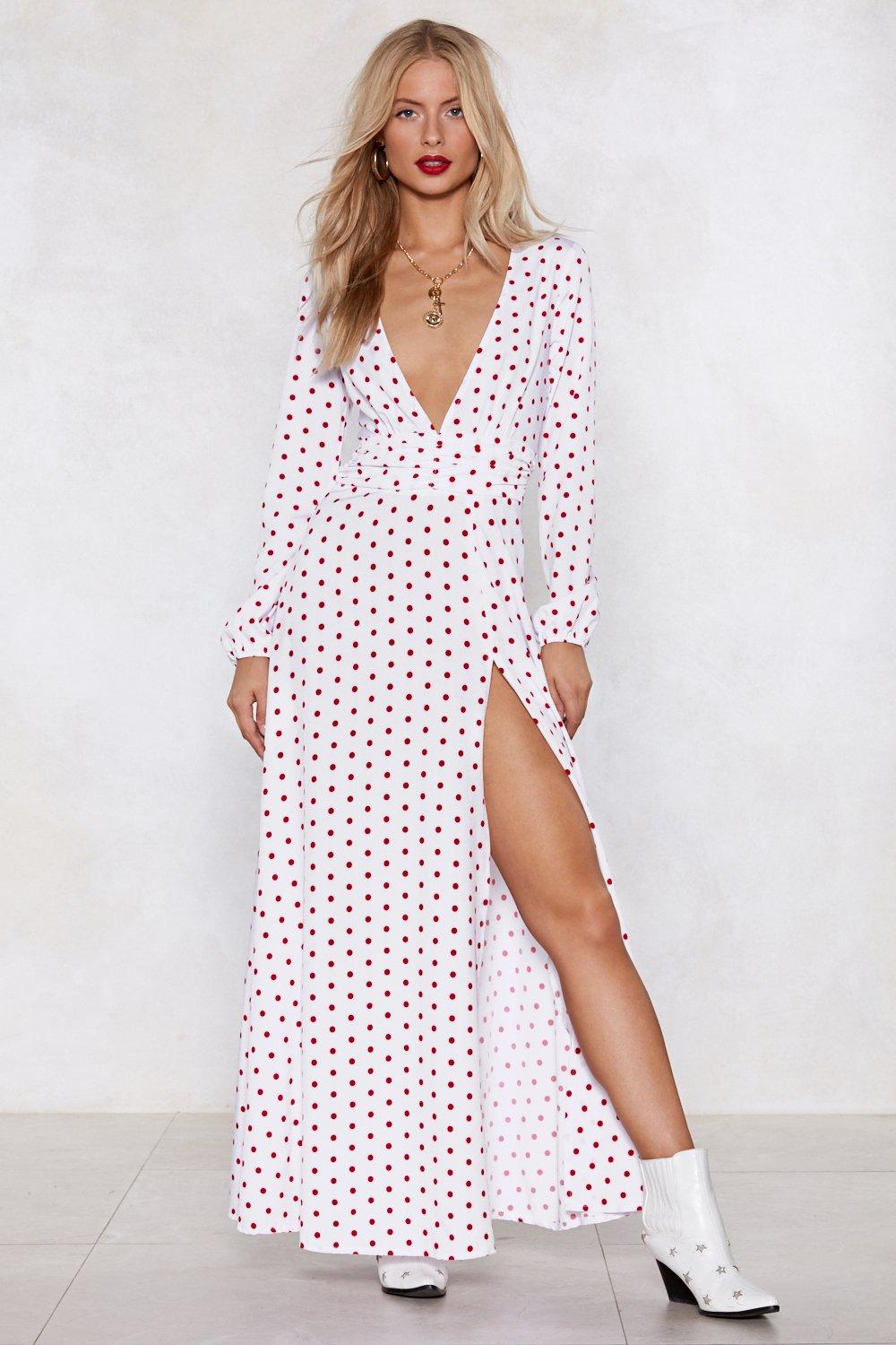 polka dot dress nasty gal