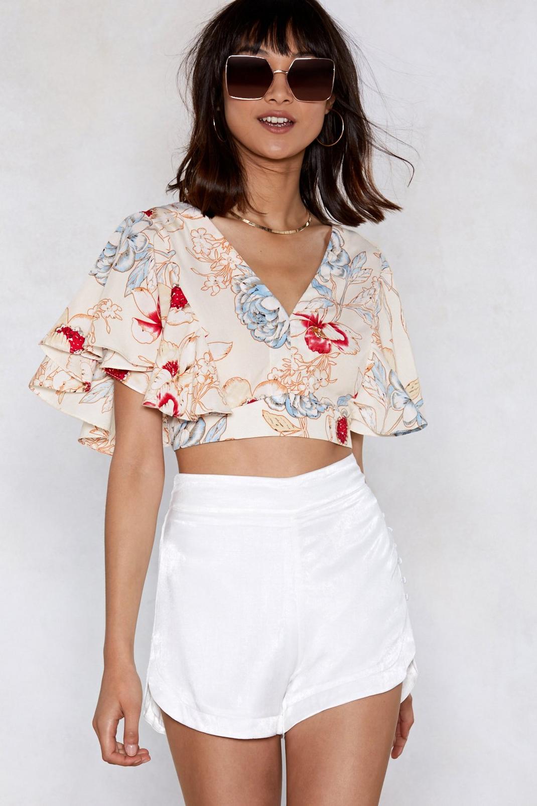 Tie Back and Relax Floral Top image number 1