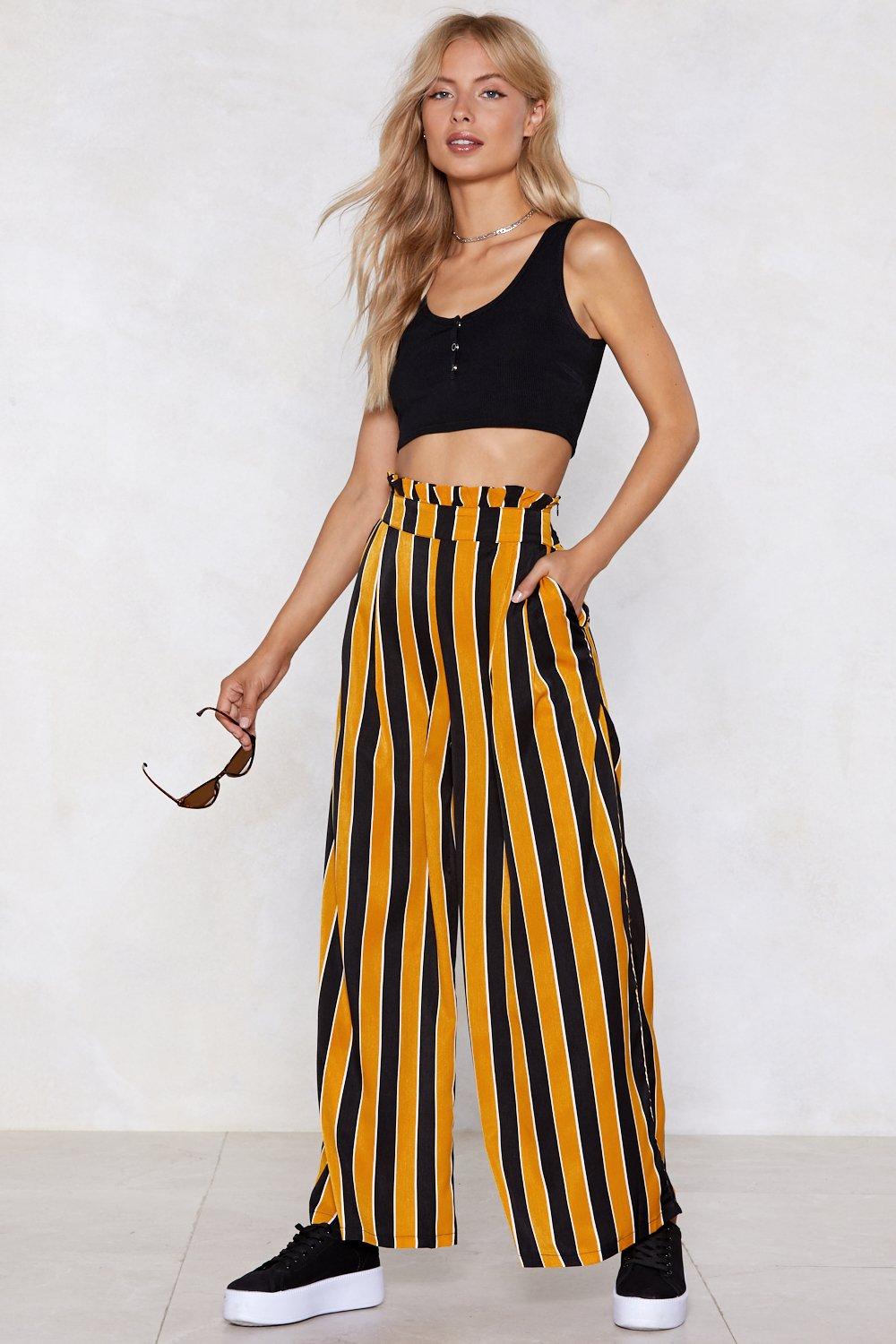 straight striped pants