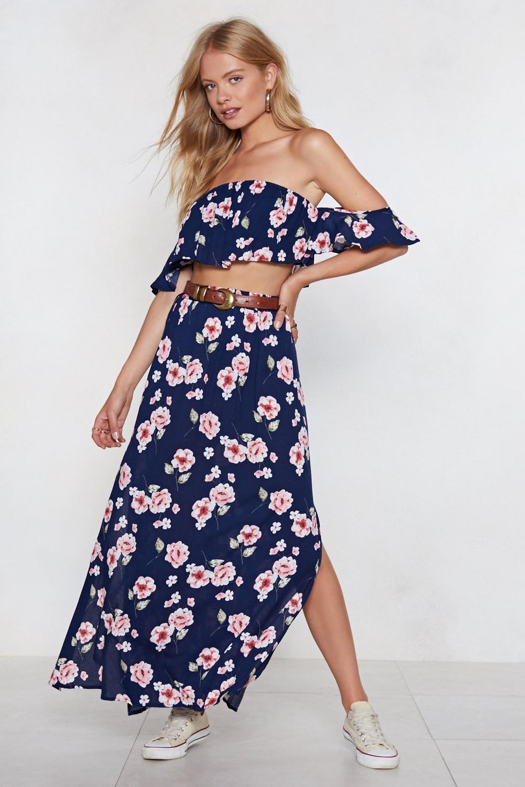 When a Plan Comes Together Floral Top and Maxi Skirt image number 1