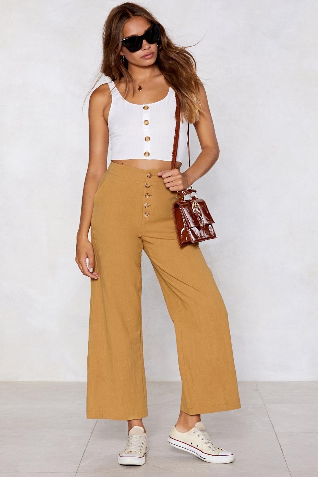 Linen There Wide-Leg Pants image number 1