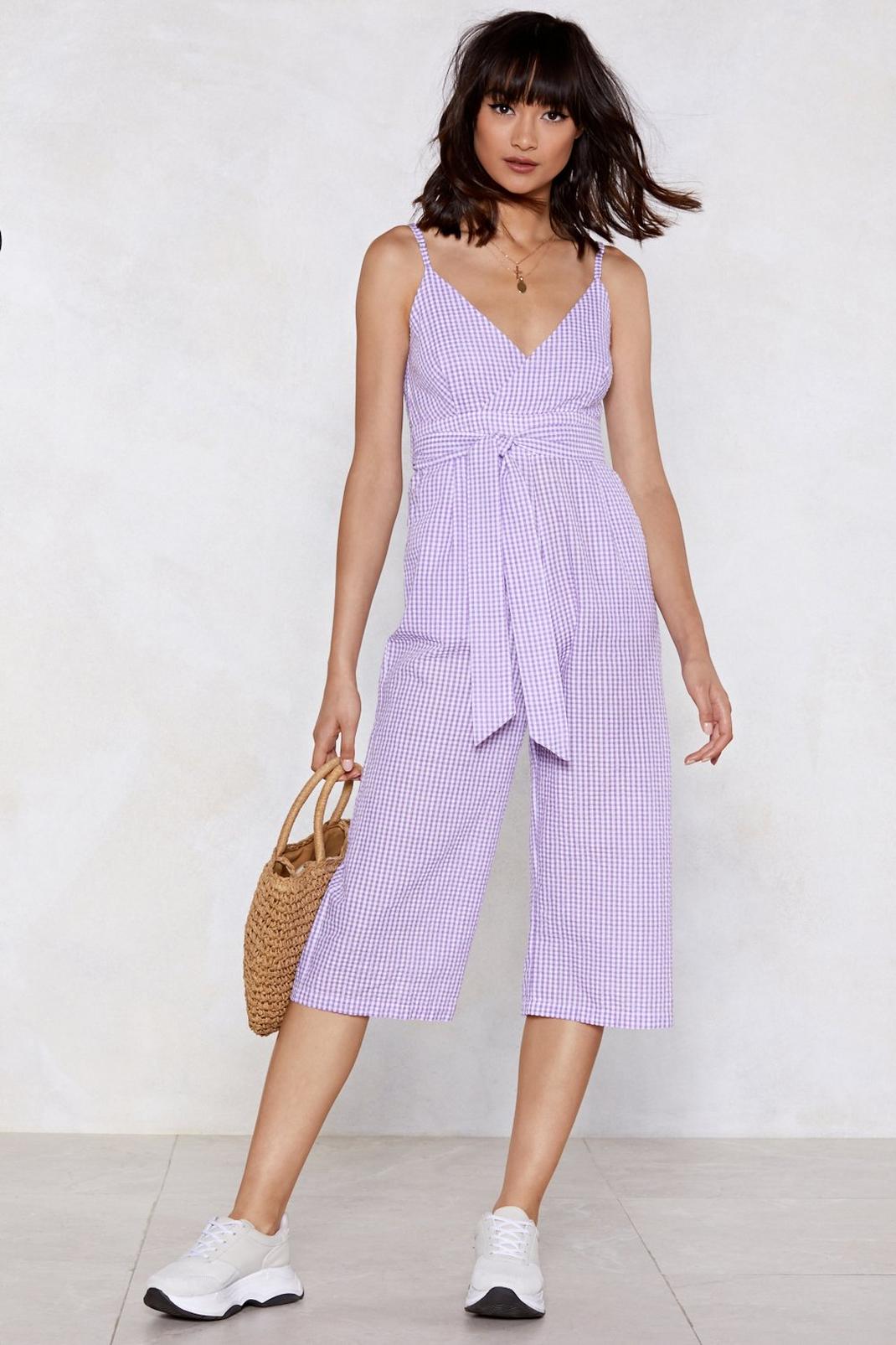 It's Only Square Gingham Jumpsuit | Nasty Gal