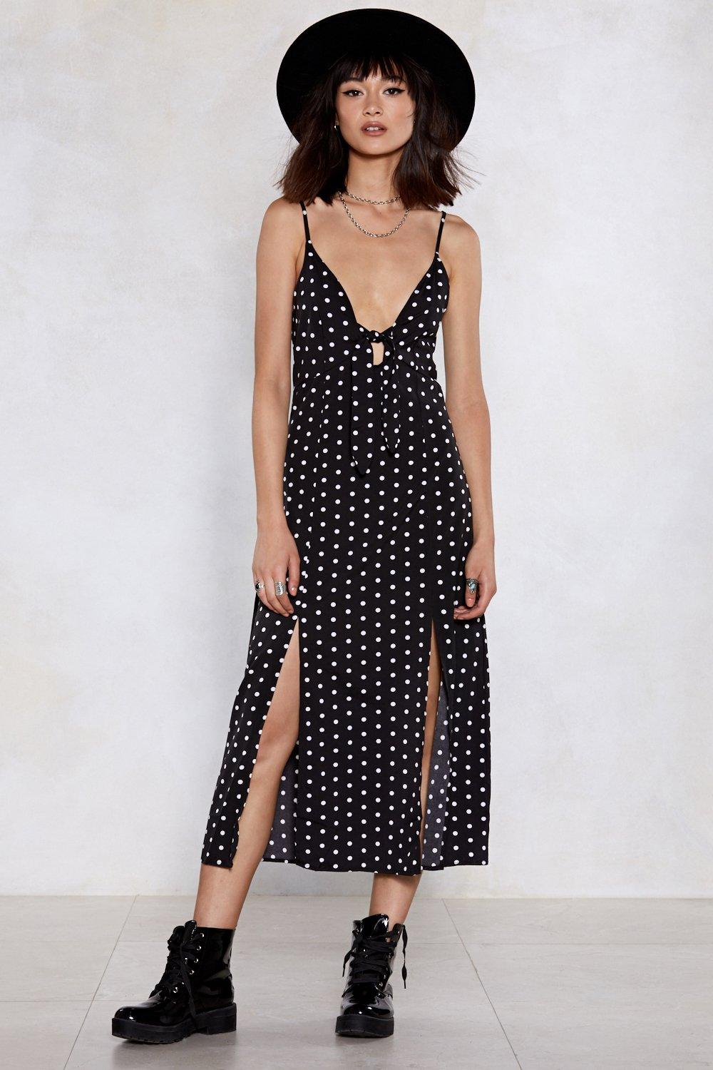 dot dress black