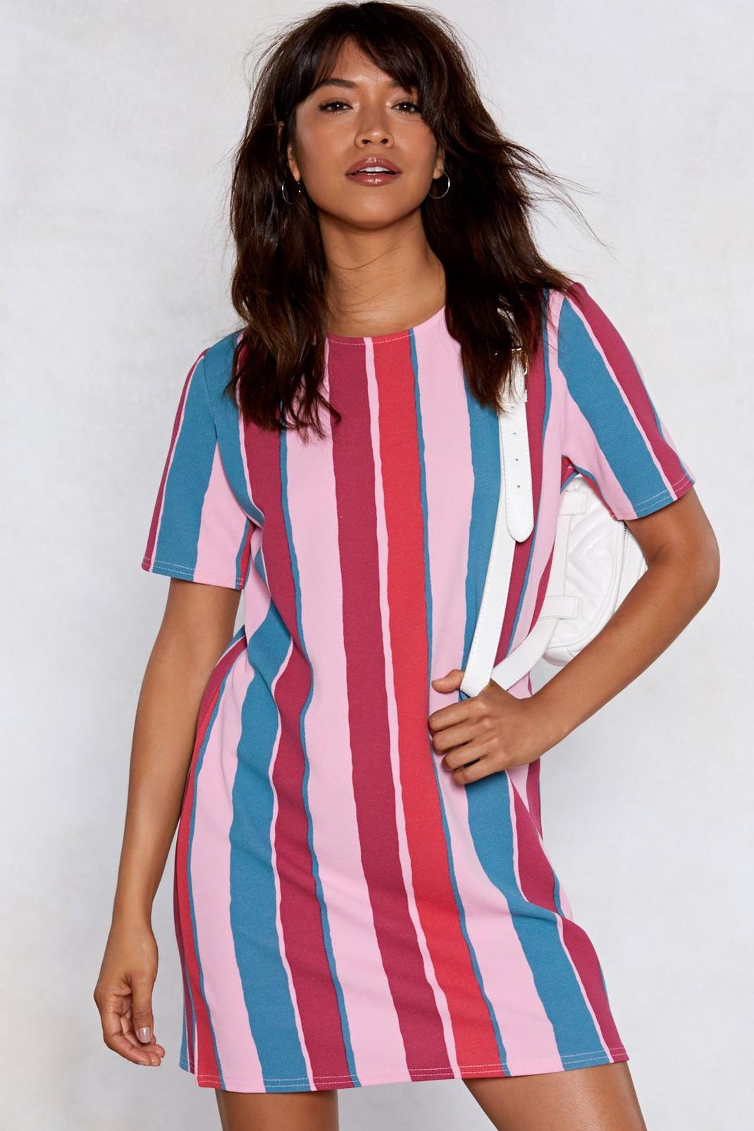 Doing All Stripe Relaxed Dress image number 1