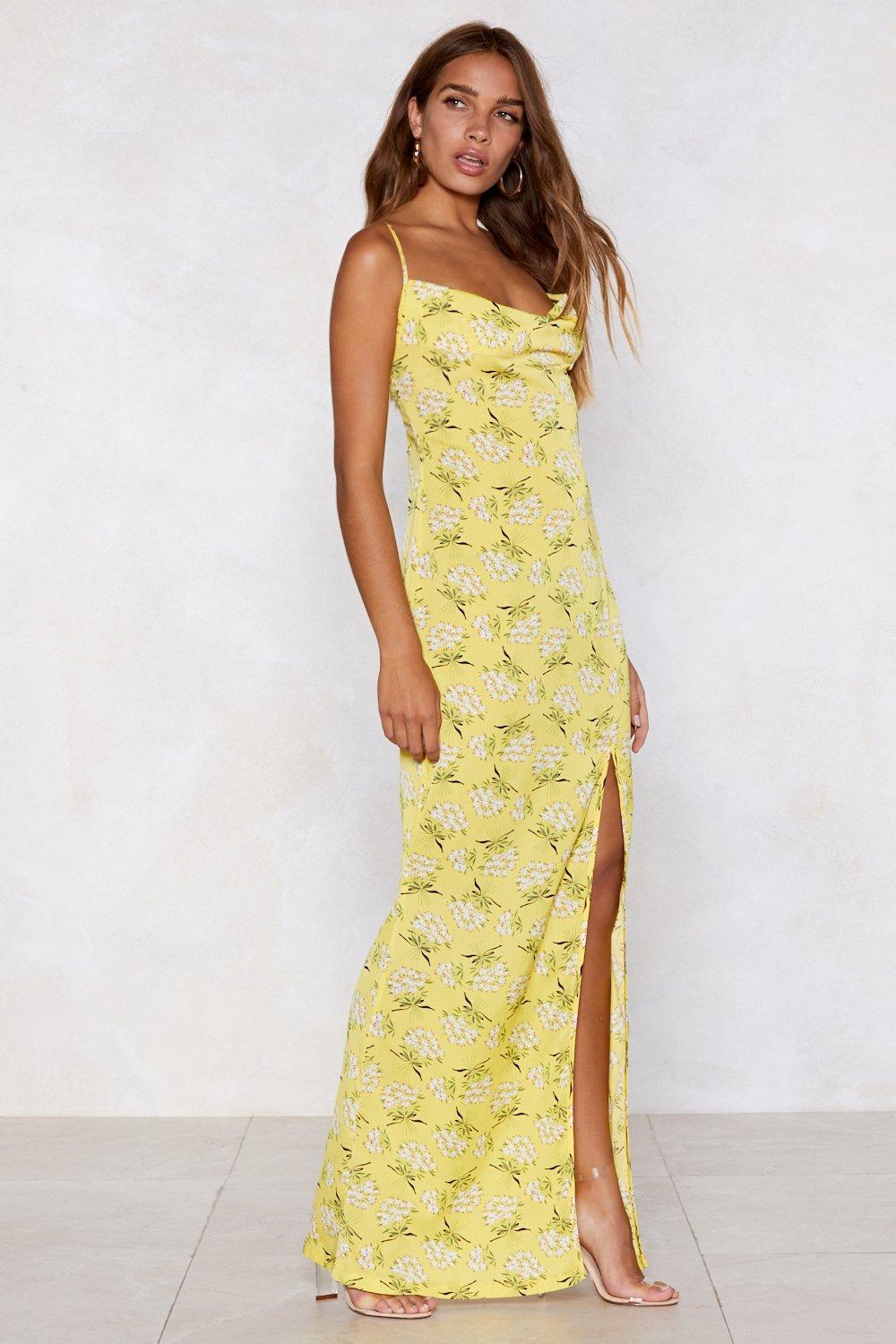 nasty gal yellow dress