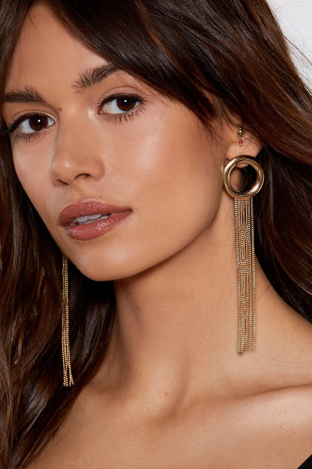 Welcome to Our Circle Tassel Earrings image number 1