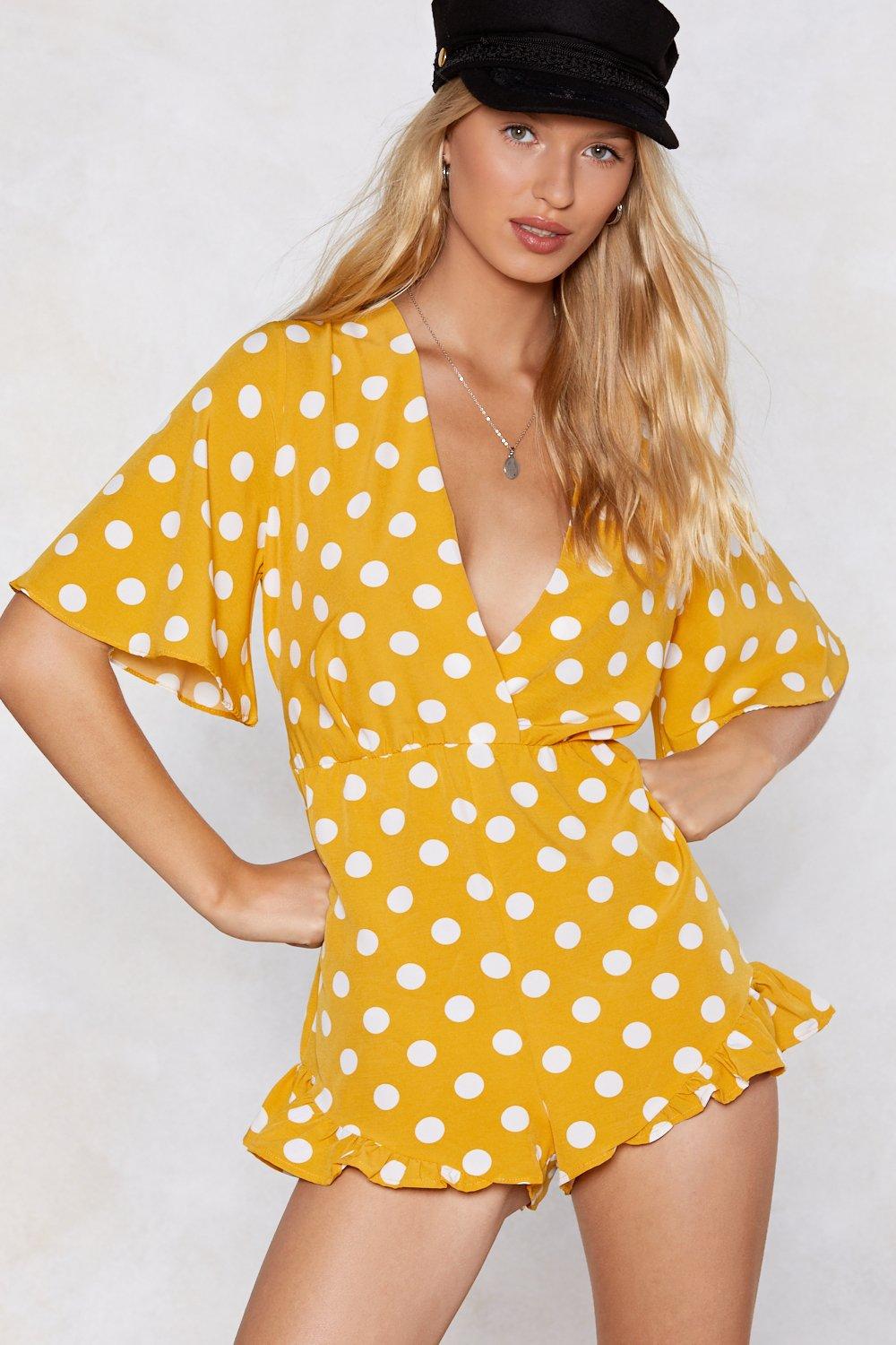 spotted playsuit