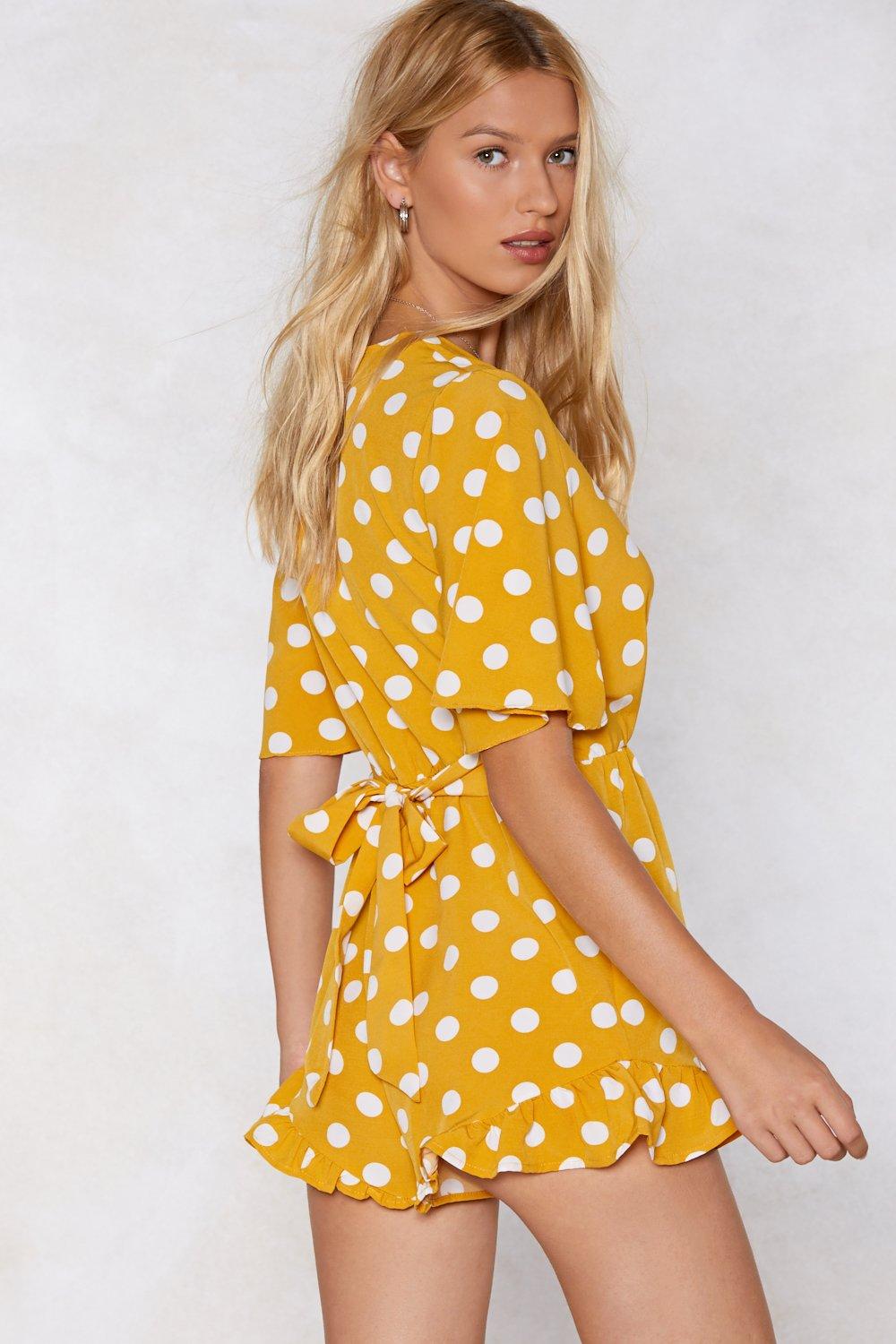 Yellow polka sale dot playsuit