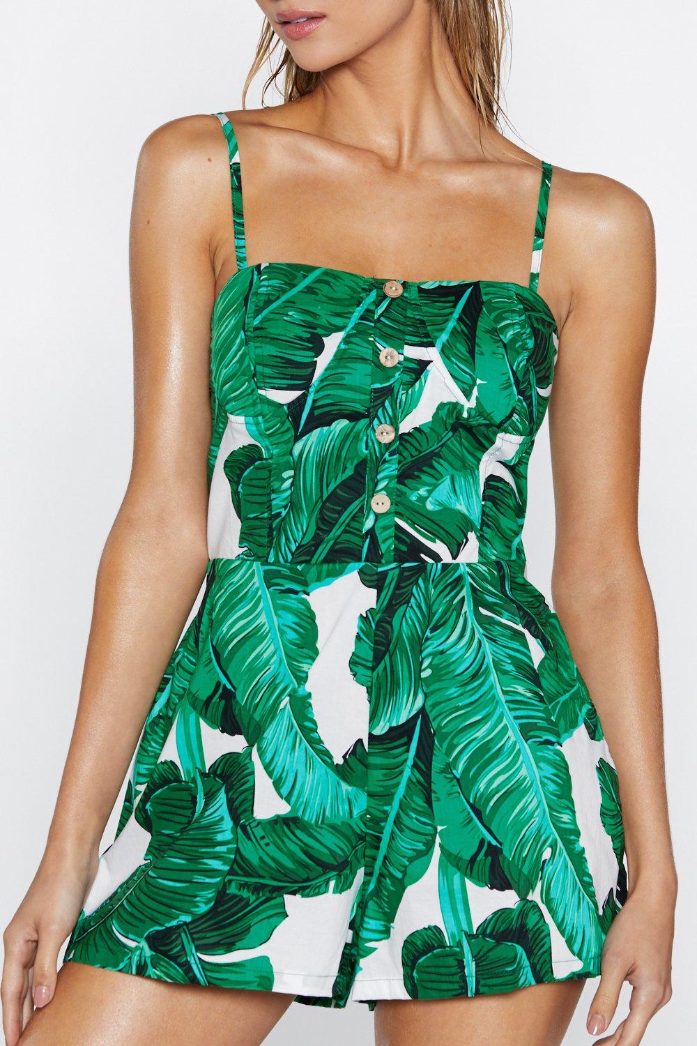 Why Plant I Palm Playsuit Nasty Gal