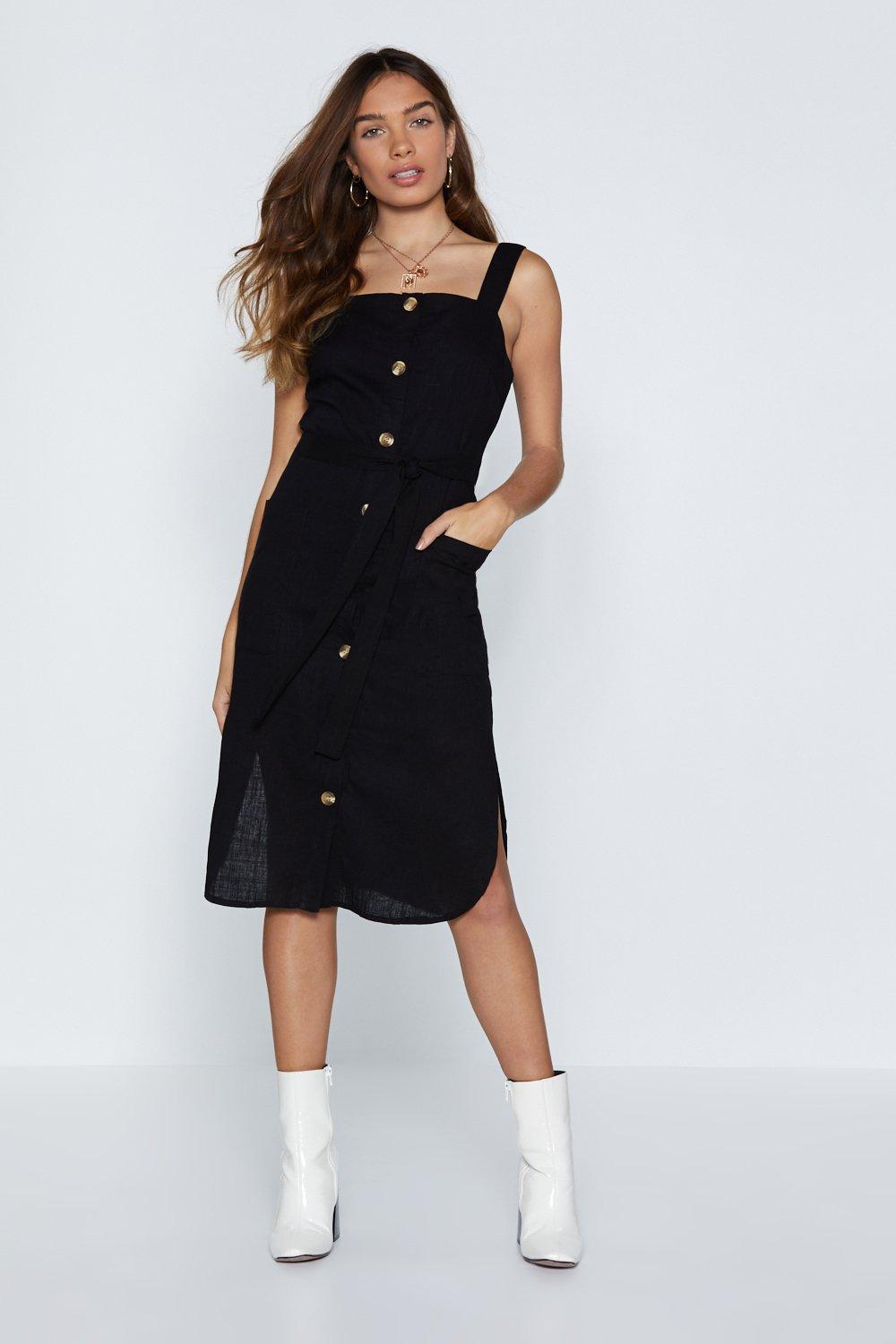 fitted button down dress