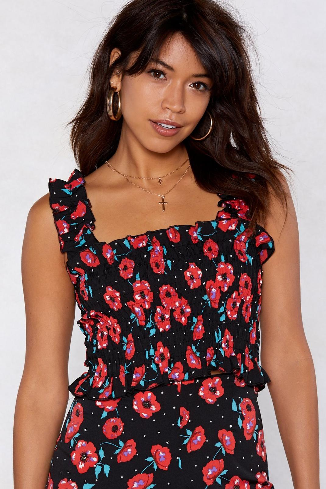 I'm Rooting For You Floral Crop Top image number 1