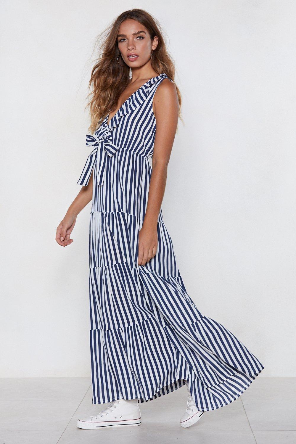 striped dress long