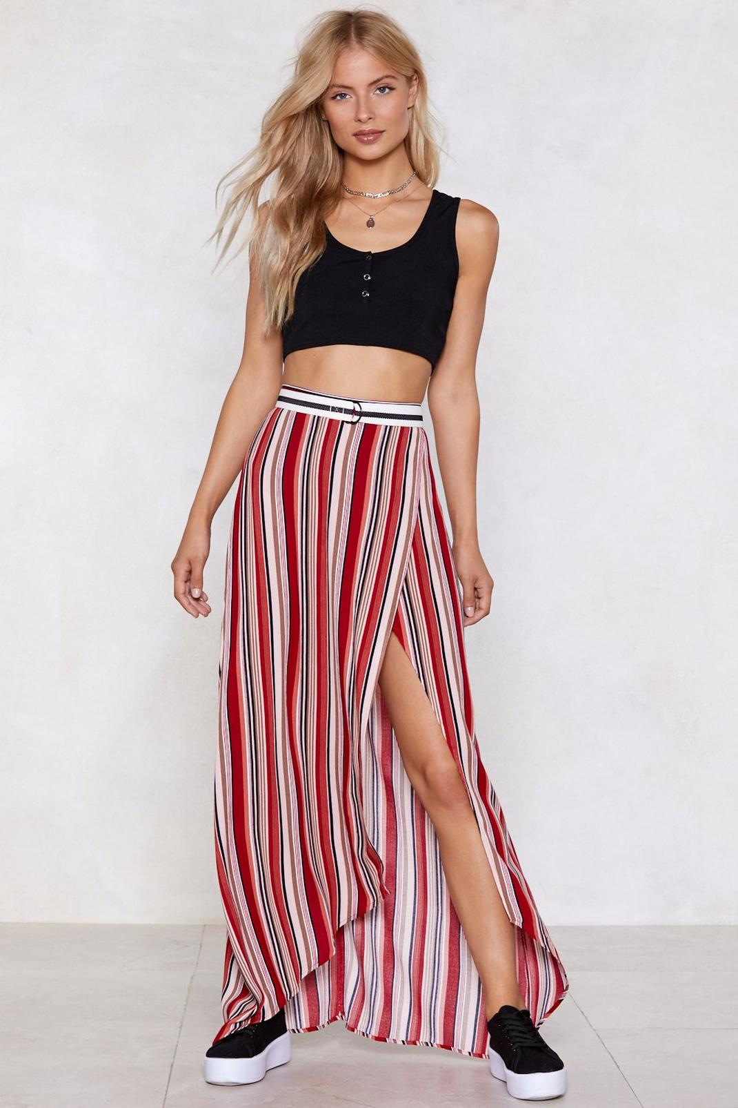 Stripe in Your Number Maxi Skirt image number 1