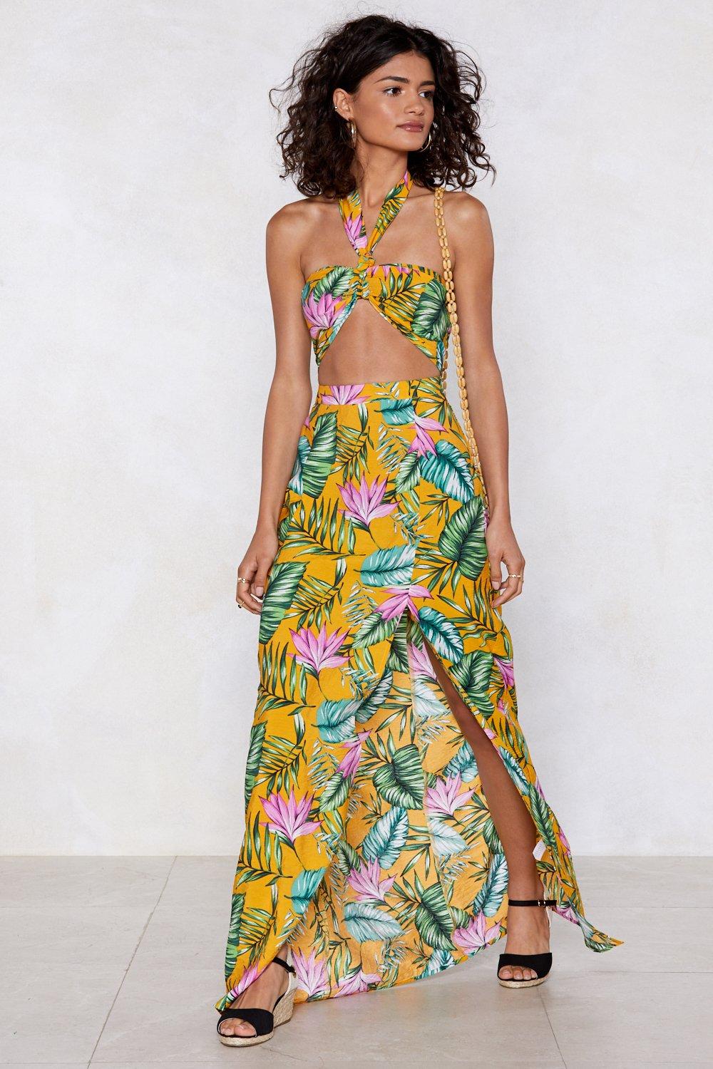 palm maxi dress