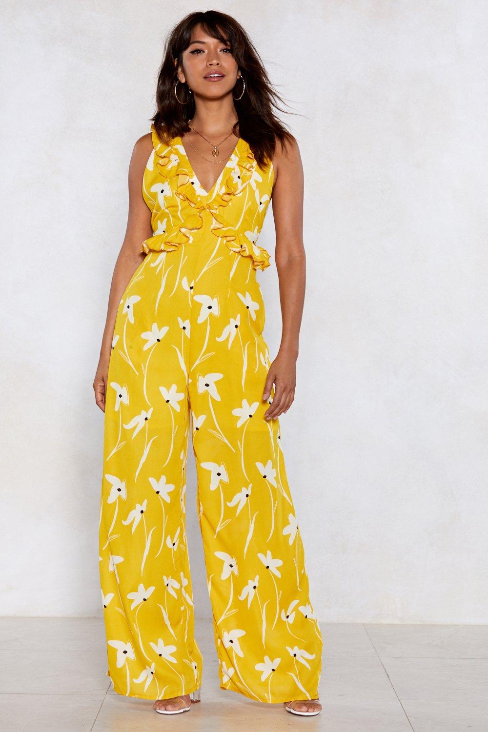 yellow summer jumpsuit