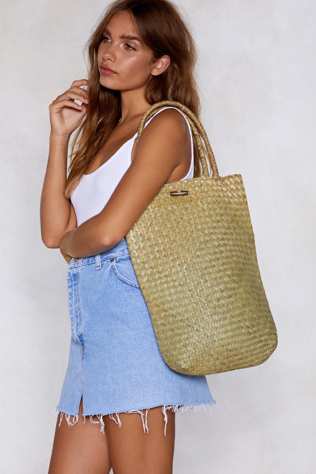 WANT All My Woven Tote Bag image number 1