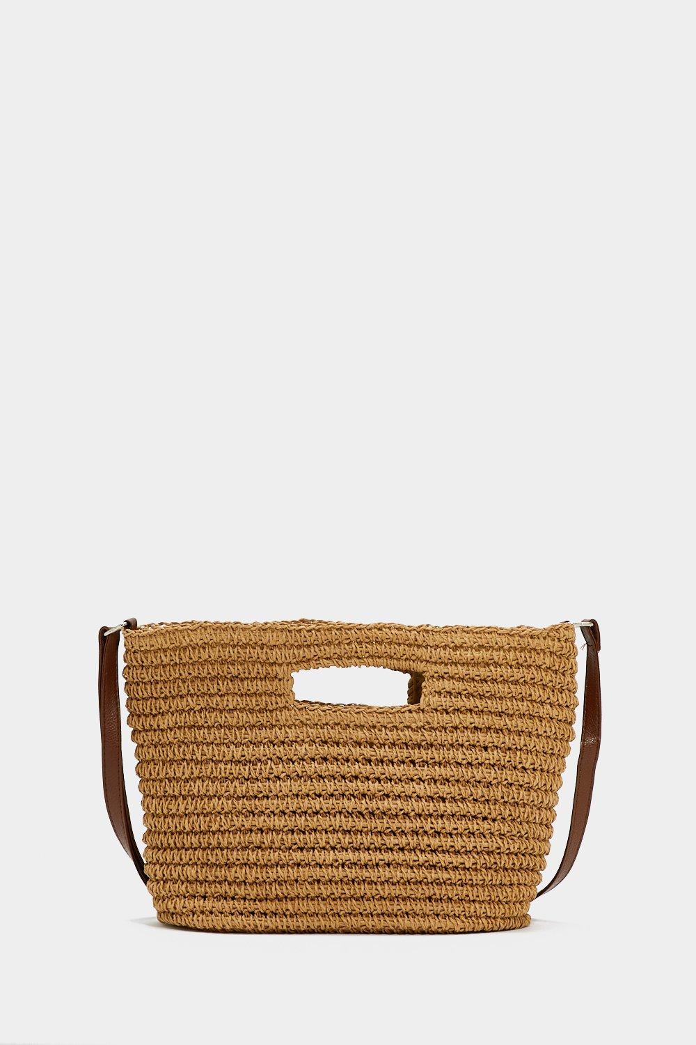 Nasty gal straw discount bag